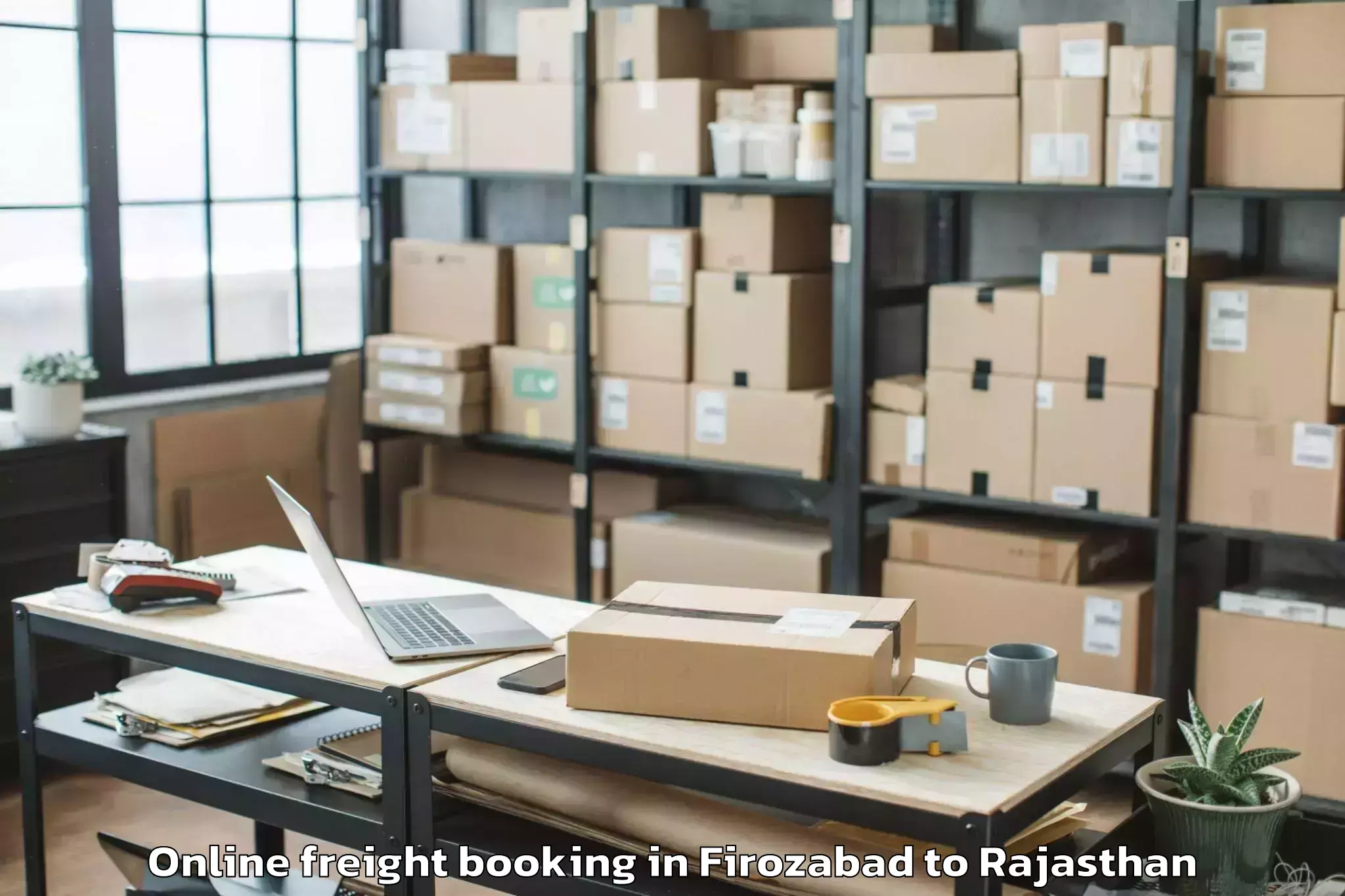 Easy Firozabad to Bari Sadri Online Freight Booking Booking